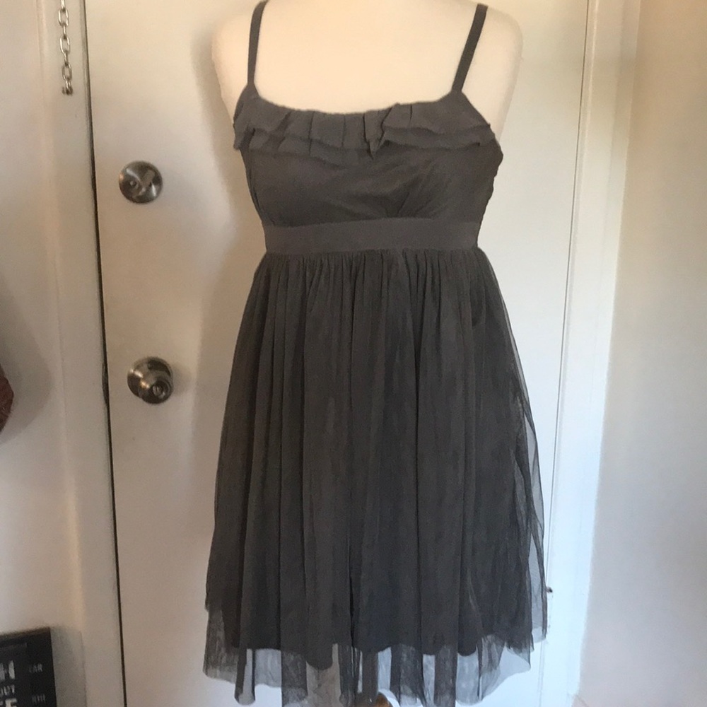 Gray Tulle Dress medium